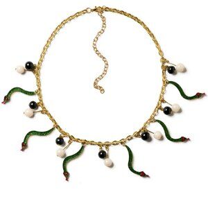 NEW Splendette Green and Red Snake Charm Necklace 2025 Halloween Collection